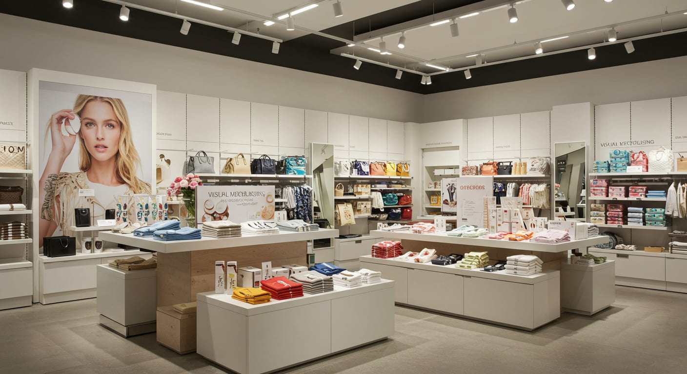 A well-designed, attractive retail store interior with creative displays
