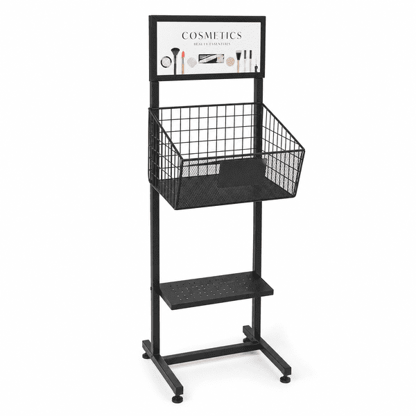 Metal Cosmetic Dump Bin Floor Stand