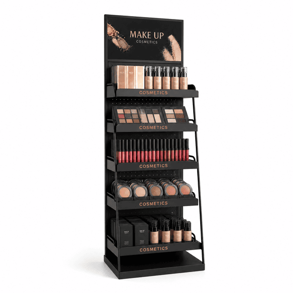 Metal Cosmetics Floor Display Stand