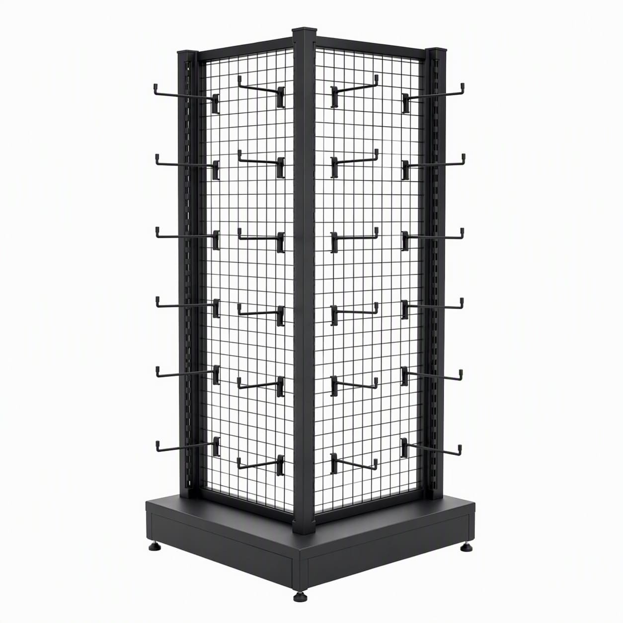 Bespoke Shopfitting 3 Way Industrial Mesh Backing Endcap