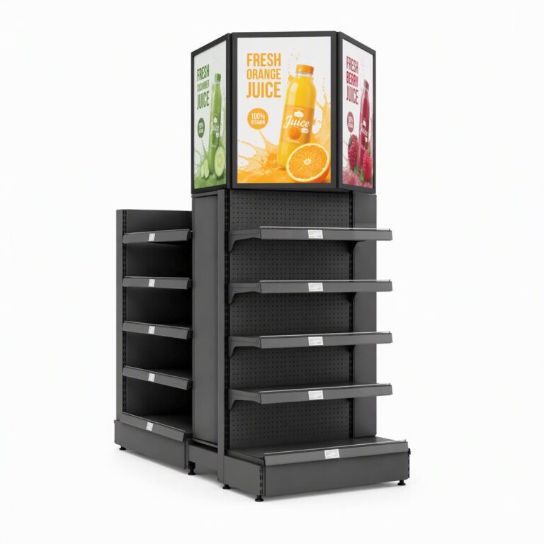 Bespoke Shopfitting 3 Way Integrated Signage Endcap