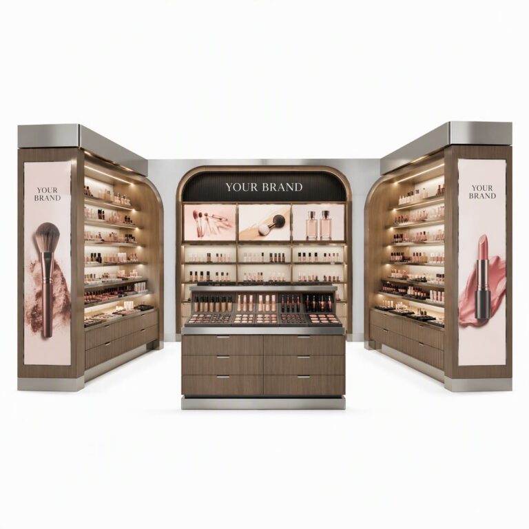 Bespoke Shopfitting 3 Way Makeup Retail Store Design